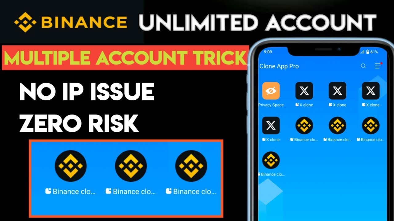 Binance Unlimited account create 1 device 2025 // Binance multiple account create 1device 