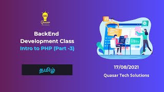 Quasar Web Development Eight Meeting(Backend Development: Introduction to PHP Part -3)