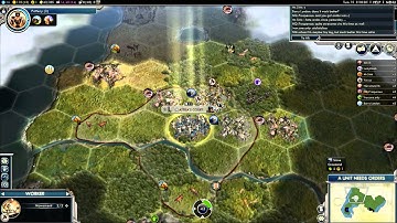 Civilization V G&K Multiplayer Game 033 NQ 8 Player FFA: Huns (Gameplay/Commentary) Part 1/11