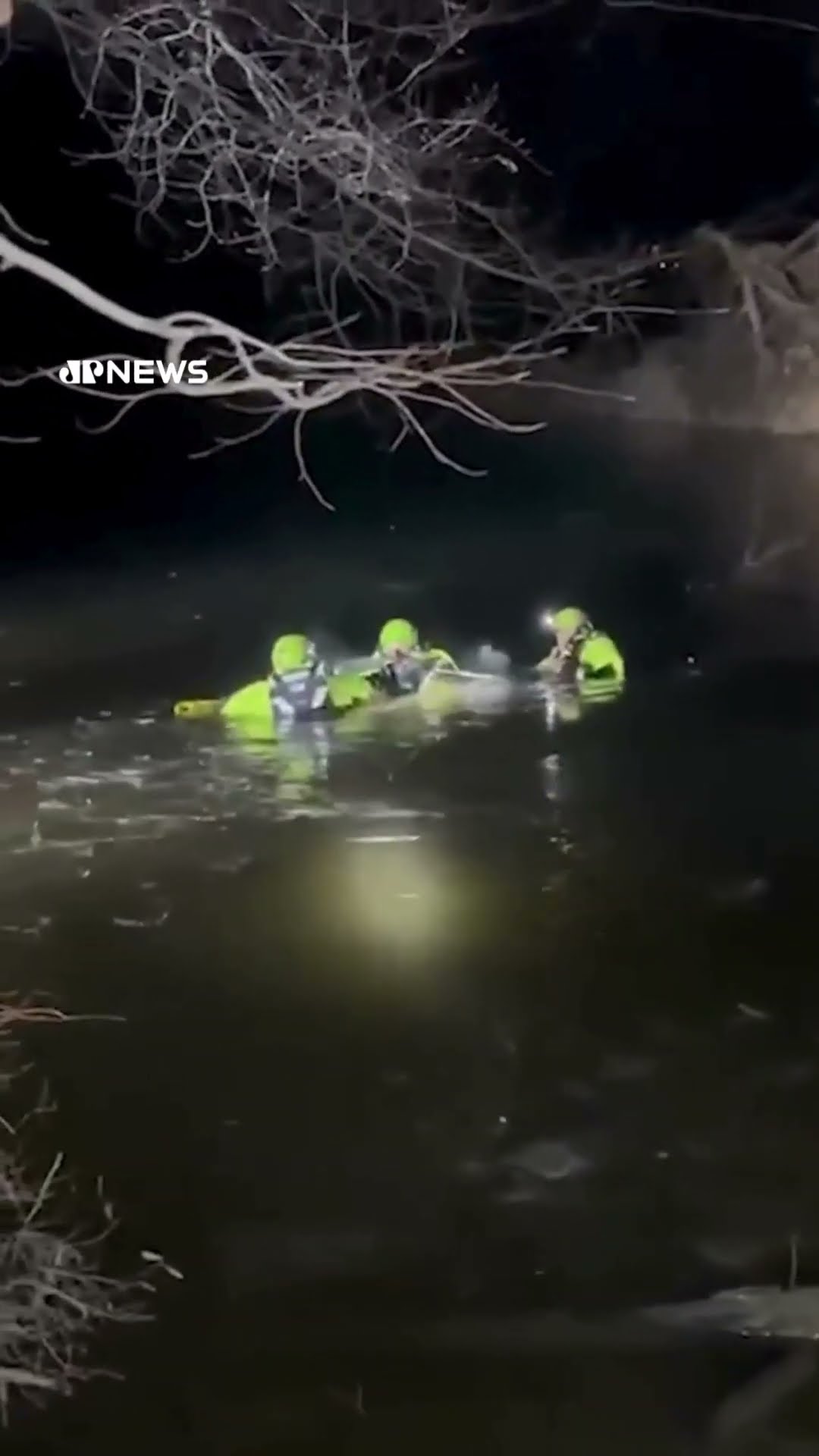 Bombeiros enfrentam águas congelantes para salvar um cachorro nos Estados Unidos #Shorts
