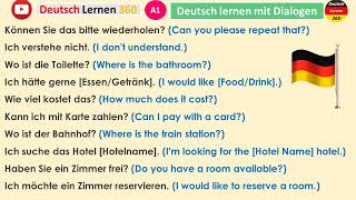 Deutsch Lernen A1  | 200  German Phrases to Know ||| German Conversation for Beginners || A1 level