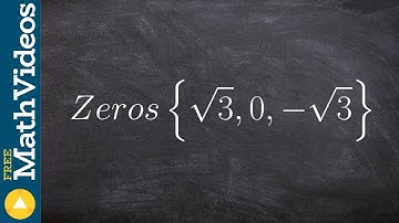 How to write a polynomial function when 1 zero is root of integer