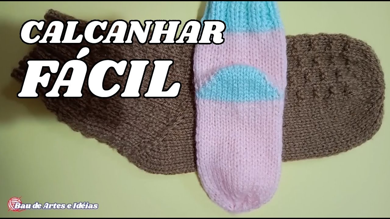 COMO FAZER CALCANHAR FÁCIL para MEIAS TRICÔ