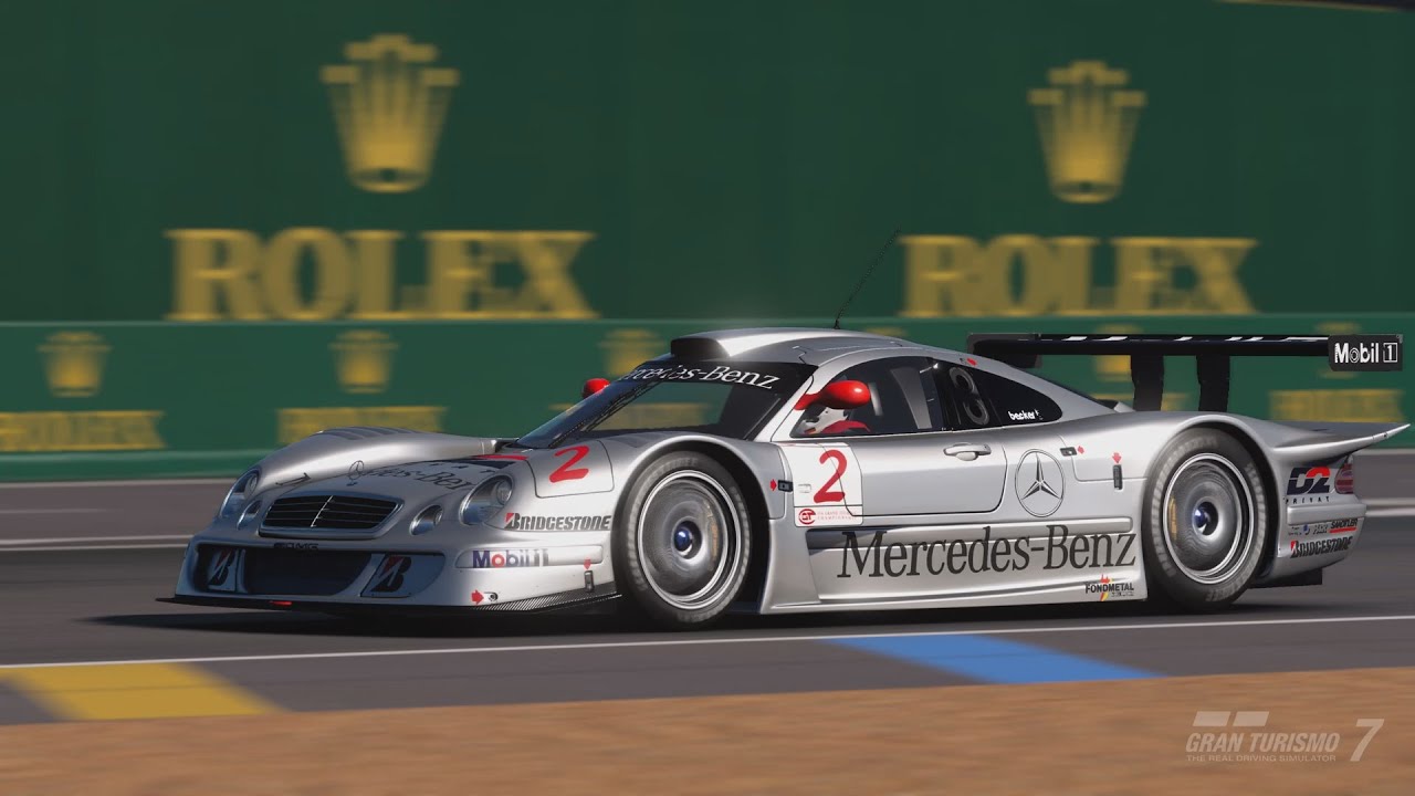 Gran Turismo 7 - AMG Mercedes CLK-LM Race Car Gameplay at Le Mans
