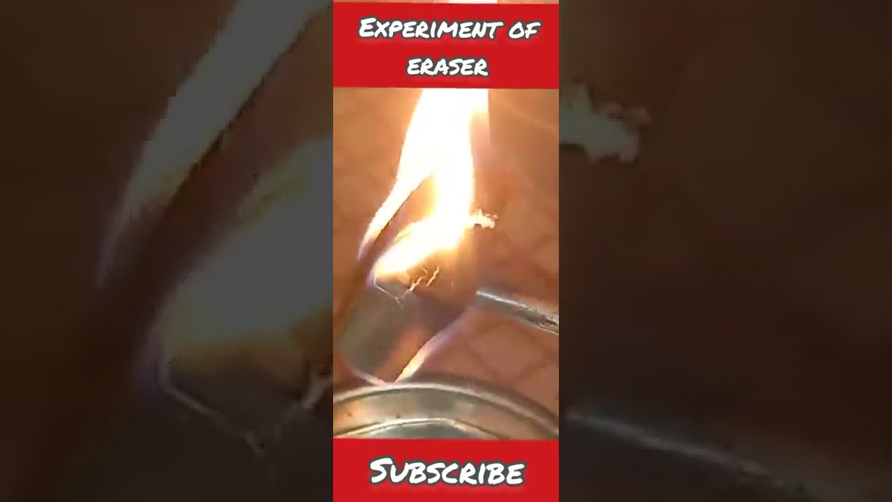 Experiment with eraser ll burning 🔥 eraser then saw what will happen? YouTube