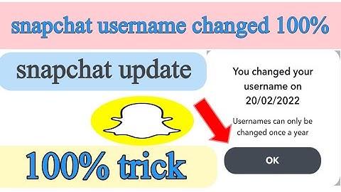 How to change username of snapchat 2022 100% trick working/snapchat new update