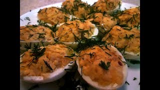 Фаршированные яйца с луком Фаршированные яйца с луком