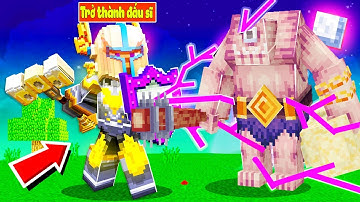 ONE VÀ NOOB YETI THỬ THÁCH MINIGAME TRỞ THÀNH ĐẤU SĨ CỔ ĐẠI TIÊU DIỆT BOSS MỘT MẮT TRONG MINECRAFT