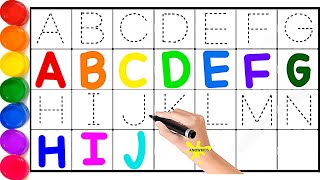 Let's trace & write uppercase ABCD for preschool toddlers and kids|alphabet tracing, abcdefg,abcde