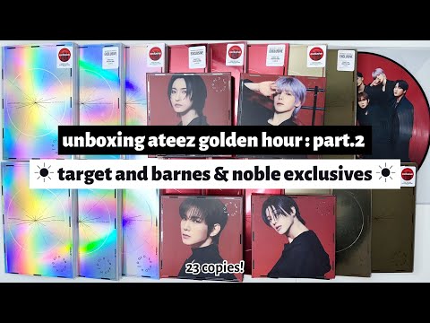 ☼ unboxing ateez golden hour: part.2 ☀︎ target and barnes