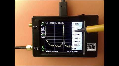 tinySA Frequency Menu