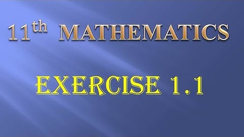 11th Mathematics TN Chapter 1 Exercise 1.1 Sets, Relations and Functions