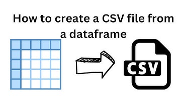 How to create a dataframe and export it as a CSV file