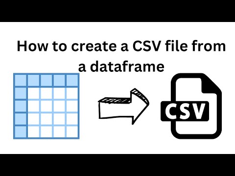 How to create a dataframe and export it as a CSV file