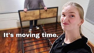 EMPTY APARTMENT TOUR | moving my fiancé into our apartment, building furniture, my future home