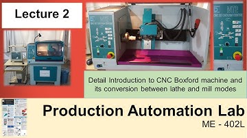 Introduction to CNC Boxford machine and its conversion between lathe and mill modes
