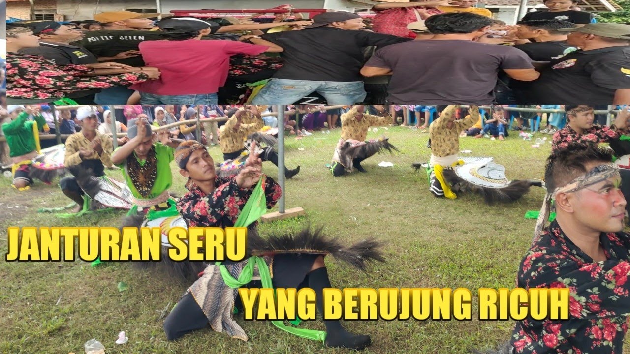 Detik detik janturan seru berujung ricuh ‼️ jaranan pringsewu lampung