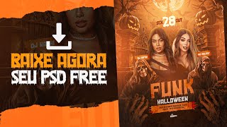 SPEED ART   FLYER HALLOWEEN -  PSD FREE (PHOTOSHOP)
