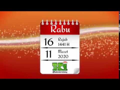 Rabu, 16 Rajab 1441 H / 11 Maret 2020