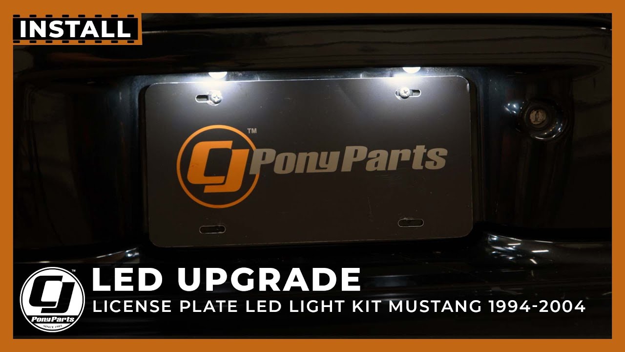 19942004 Mustang Install License Plate LED light Kit YouTube