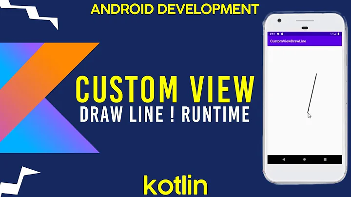 Draw line in custom view during runtime | Custom View Kotlin | Android Development | Android Studio