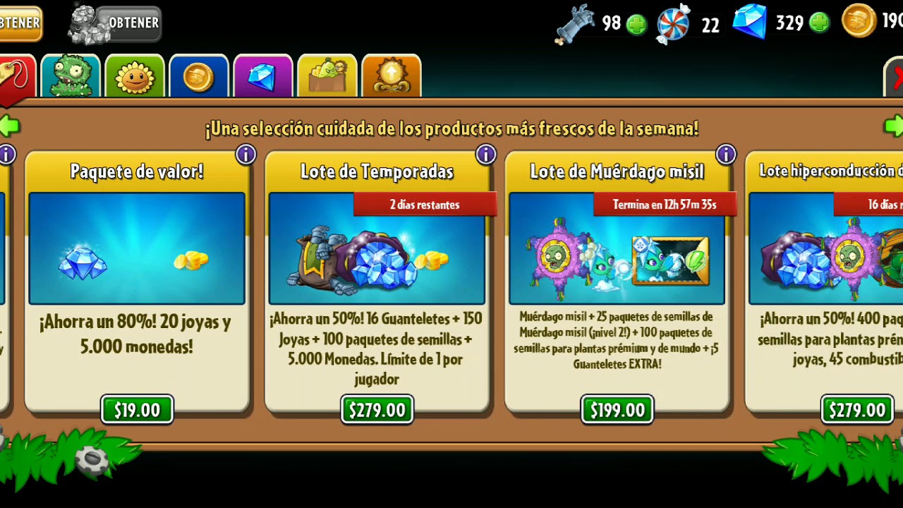 Gastando más de mil diamantes en planta rodadora plantas vs zombies 2 ...