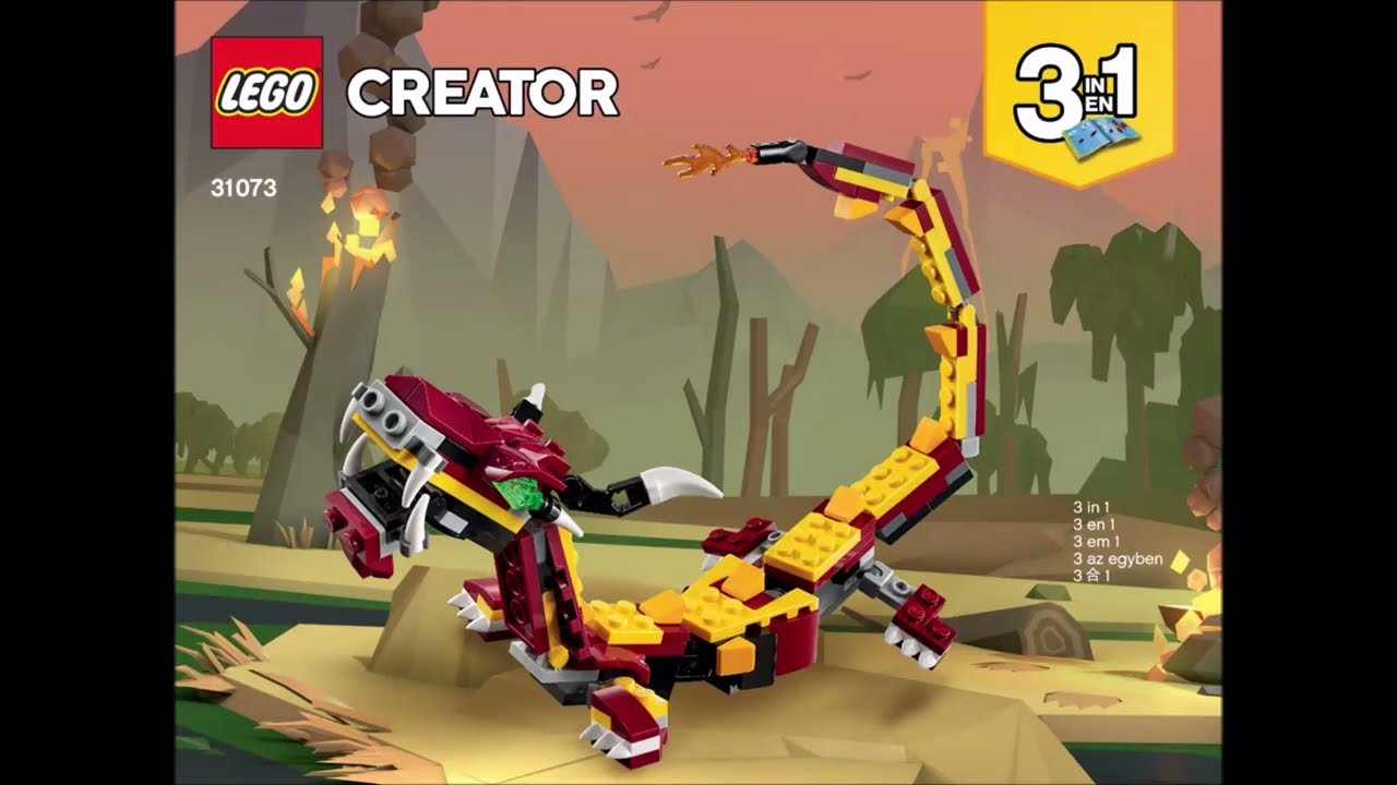 LEGO 31073 Instructions | Creator 3in1 | Mythical Creatures | Dragon | Alternate Build