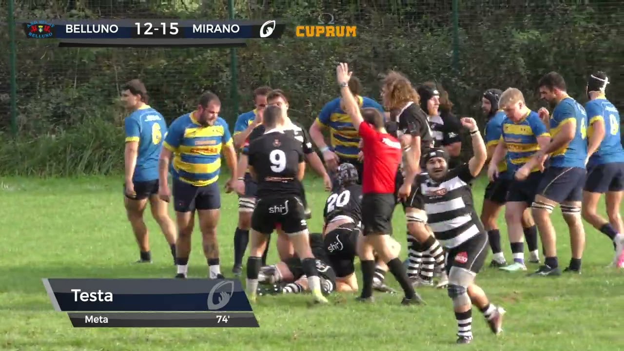 Highlights | Rugby Belluno vs Rugby Mirano 1957 | Serie B 2024-25