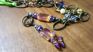 Butterfly Y Necklace and Wing Earrings Tutorial Featuring Jesse James Beads!