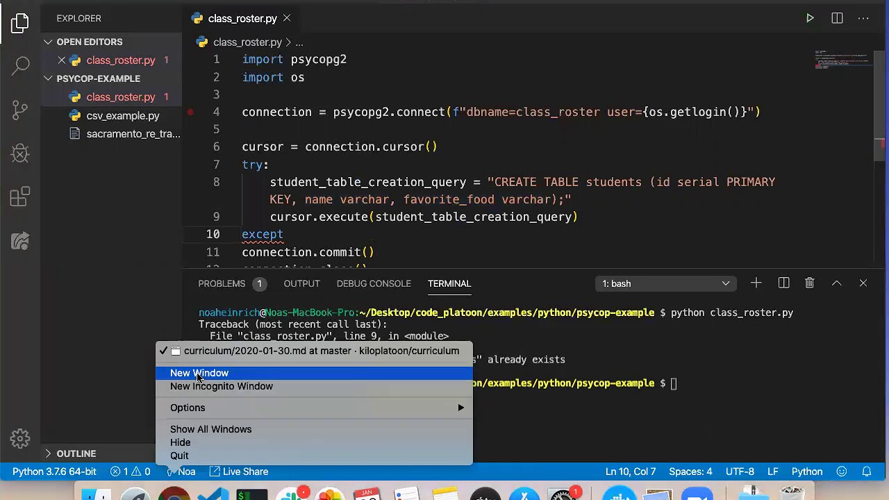 psycopg2 tutorial
