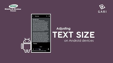 Adjust Text Size - Android Accessibility Feature