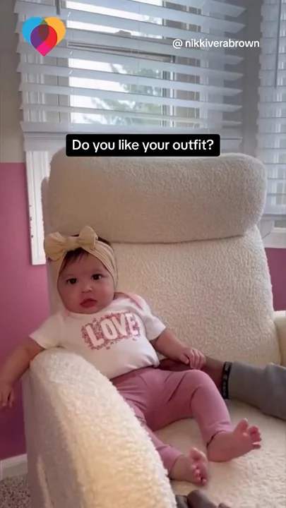 Dad helps 5-month-old daughter pick outfit for the day #shorts