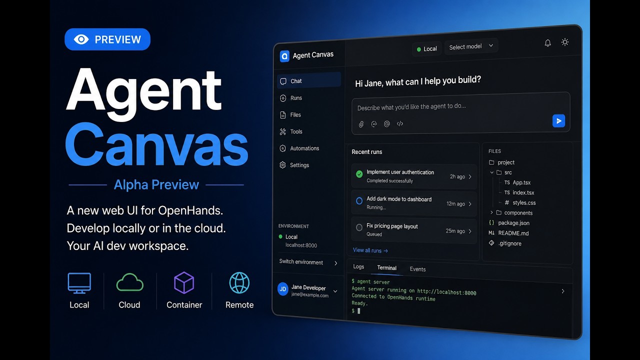 Previewing Agent Canvas — Open Source AI Coding Platform - YouTube