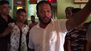 Deputy minister Palitha Thewarapperuma in galewala hospiltal