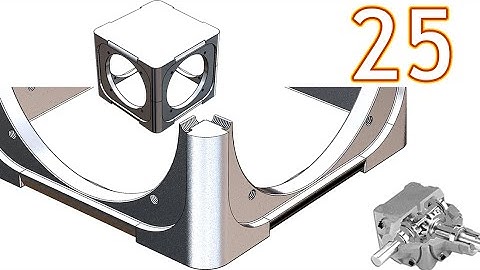 25-Project 39| Bevel Gearbox | SolidWorks Tutorial: make holes with threads  for the locks