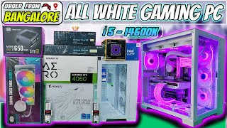 "MANUJI"- "WHITE Gaming" PC Build From" BANGALORE" | INTEL i5-14600K With AERO RTX 4060 | PC Setup