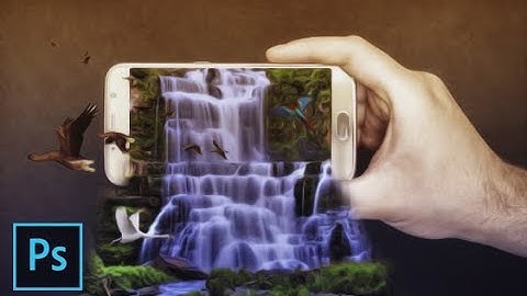 3D Waterfall On Mobile(3D Pop Out Effect) Photo Manipulation In Photoshop