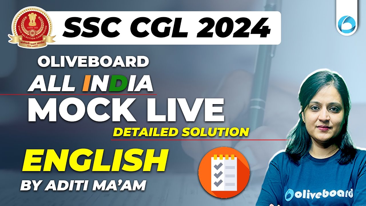 SSC CGL 2024 | English | Oliveboard All India Live Mock Test With ...
