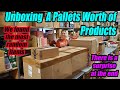 Unboxing a Pallet&#39;s worth of Products! We have a surprise at the end of the video. Random items!