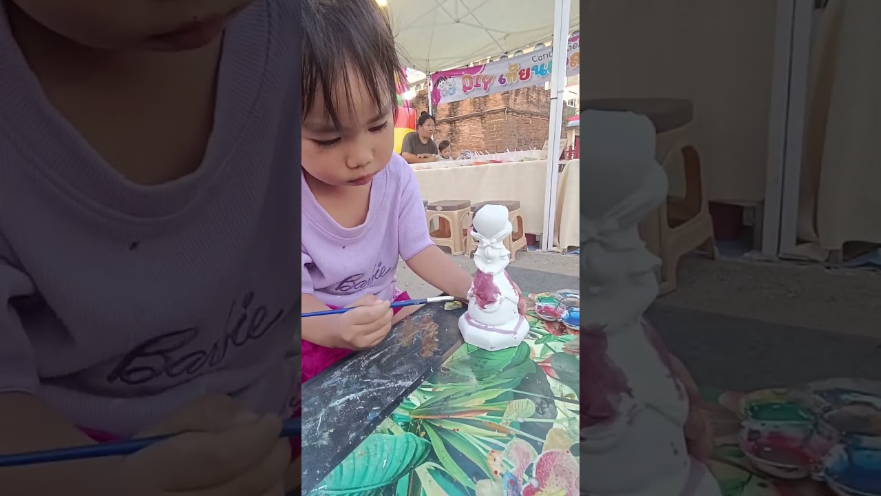 ระบายสี งานหน้าวัดมหาวัน ลำพูน