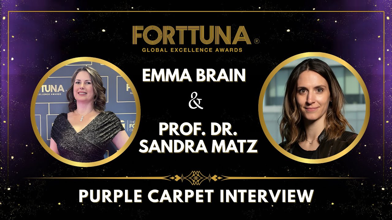 Prof. Dr. Sandra Matz | Forttuna Global Excellence Awards - YouTube