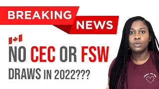 NO EXPRESS ENTRY DRAWS (FSW, CEC) IN 2022 || LONGER PROCESSING TIMES || HIGHER CUTOFF SCORES