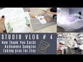 Studio Vlog #4 | New Thank You Cards - How to Take Etsy Shop Pictures Work Motivation Small Business