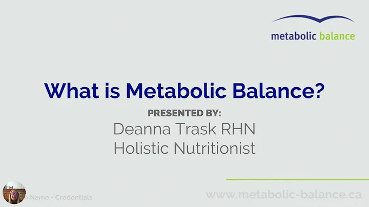 What is Metabolic Balance  Deanna Trask RHN