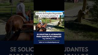 Personal para Rancho de Caballos #jobs #trabajo #noticias #trabajadores #usa #usajobs #horses #work