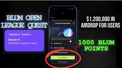 The Open League Quest Mission Blum ||  How To Complete The Open League Mission  In Blum ||