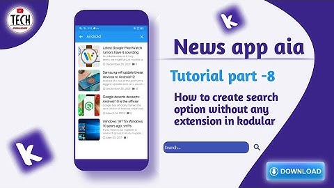 How to create search 🔍 option without any extension in kodular | News app aia #kodular #developer