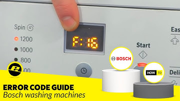How to Identify an Error Code on a Bosch Washing Machine