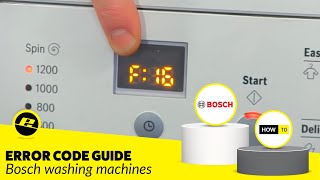 How to Identify an Error Code on a Bosch Washing Machine