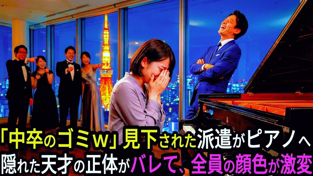 「中卒のゴミｗ猫ふんじゃったでも弾いてろ」エリート上司に見下された派遣社員が、震える手でピアノを弾いた結果→世界的巨匠が土下座し、会場が静まり返った…